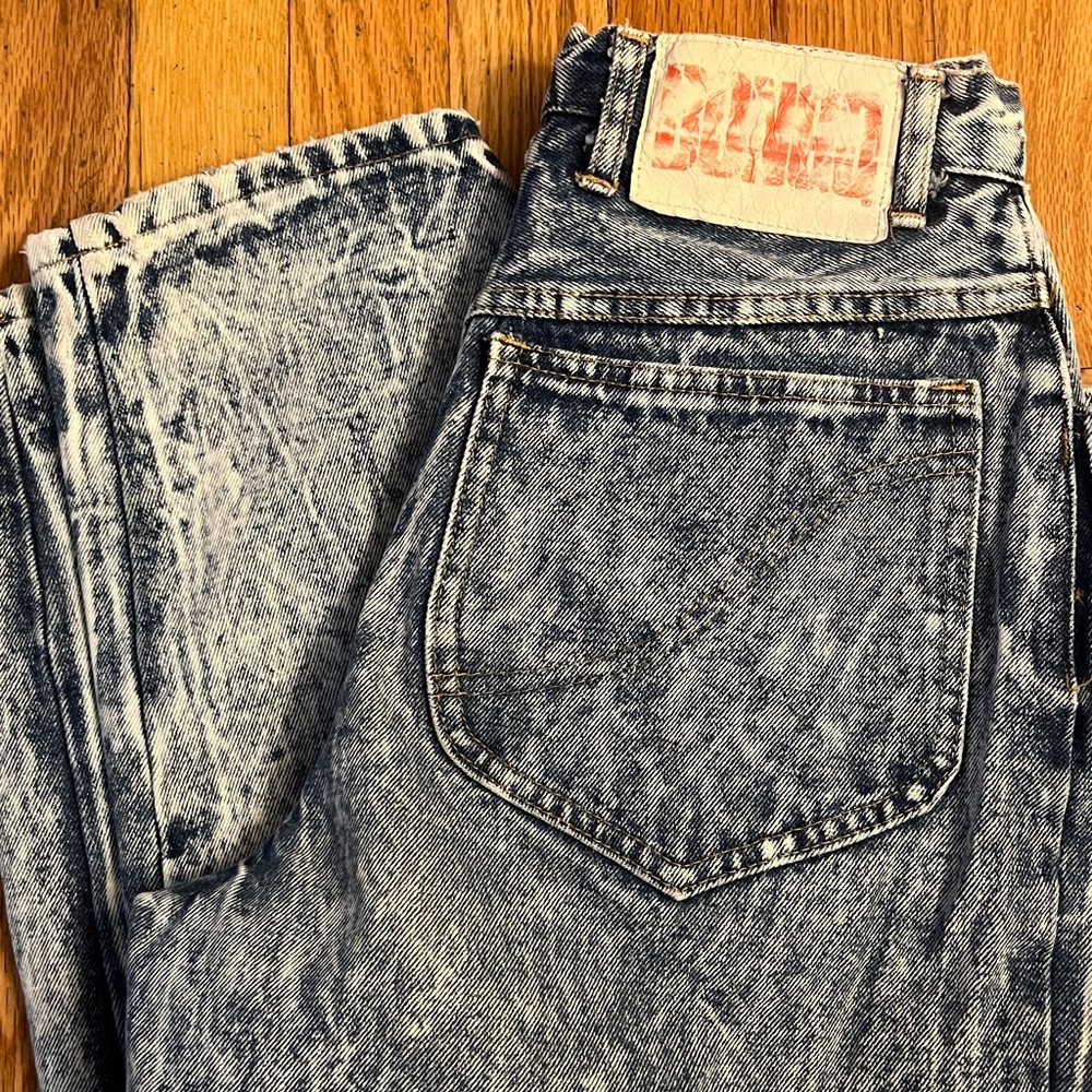 ****VINTAGE 80s**** BONGO High Rise Acid Wash Jeans - Blue size 9
